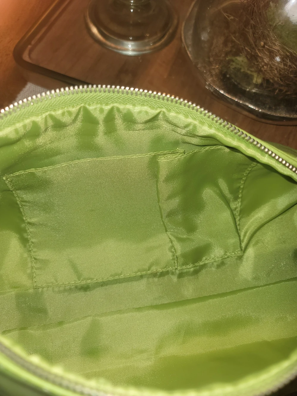 Vintage ALDO Lime Green Barrel Clutch Bag